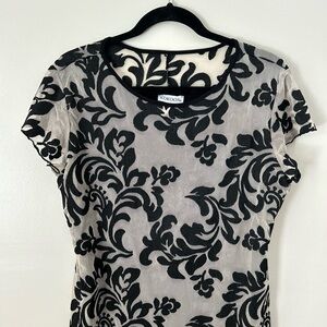 Kokoon Black and Gray Floral Women's Top